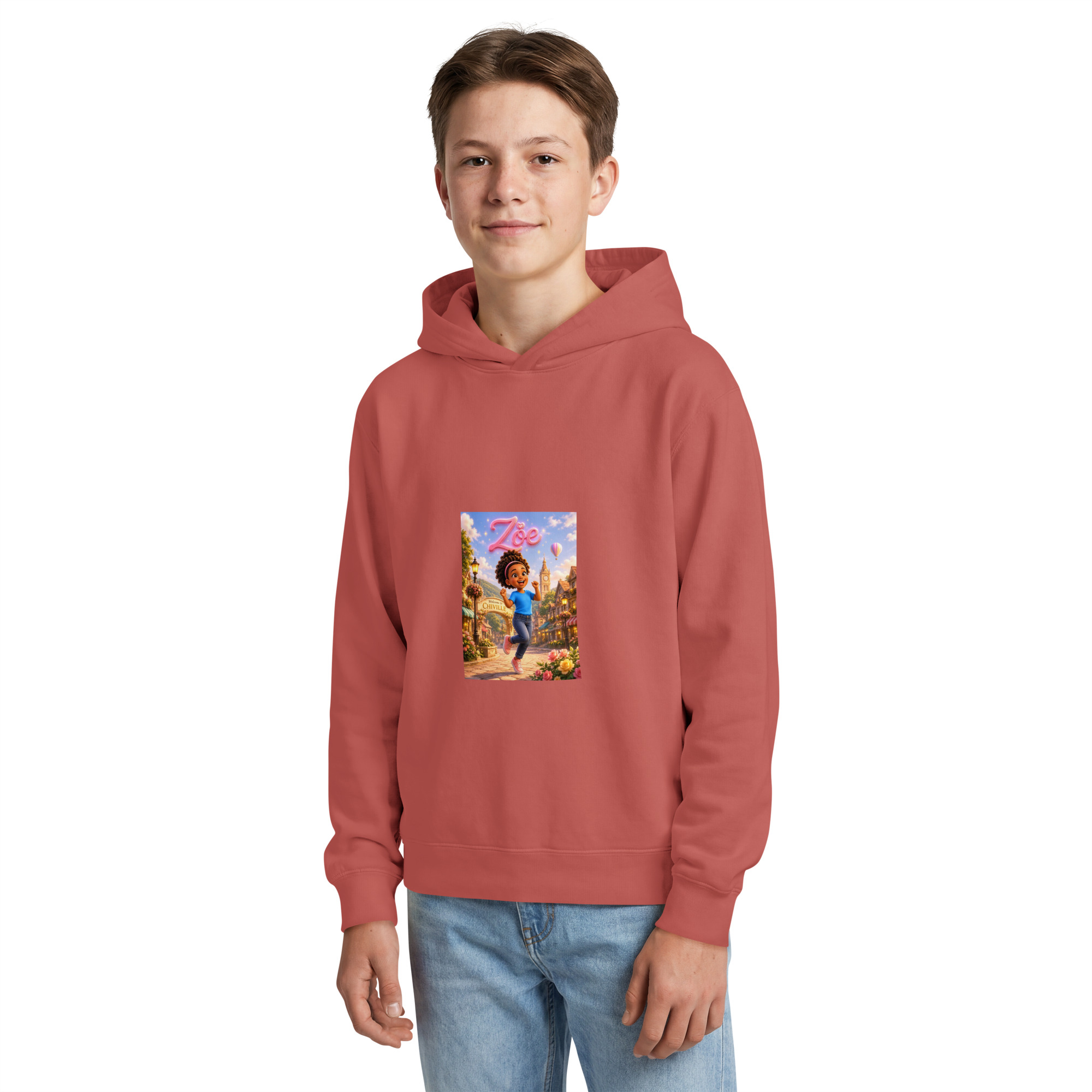 Youth lightweight hooded sweatshirt